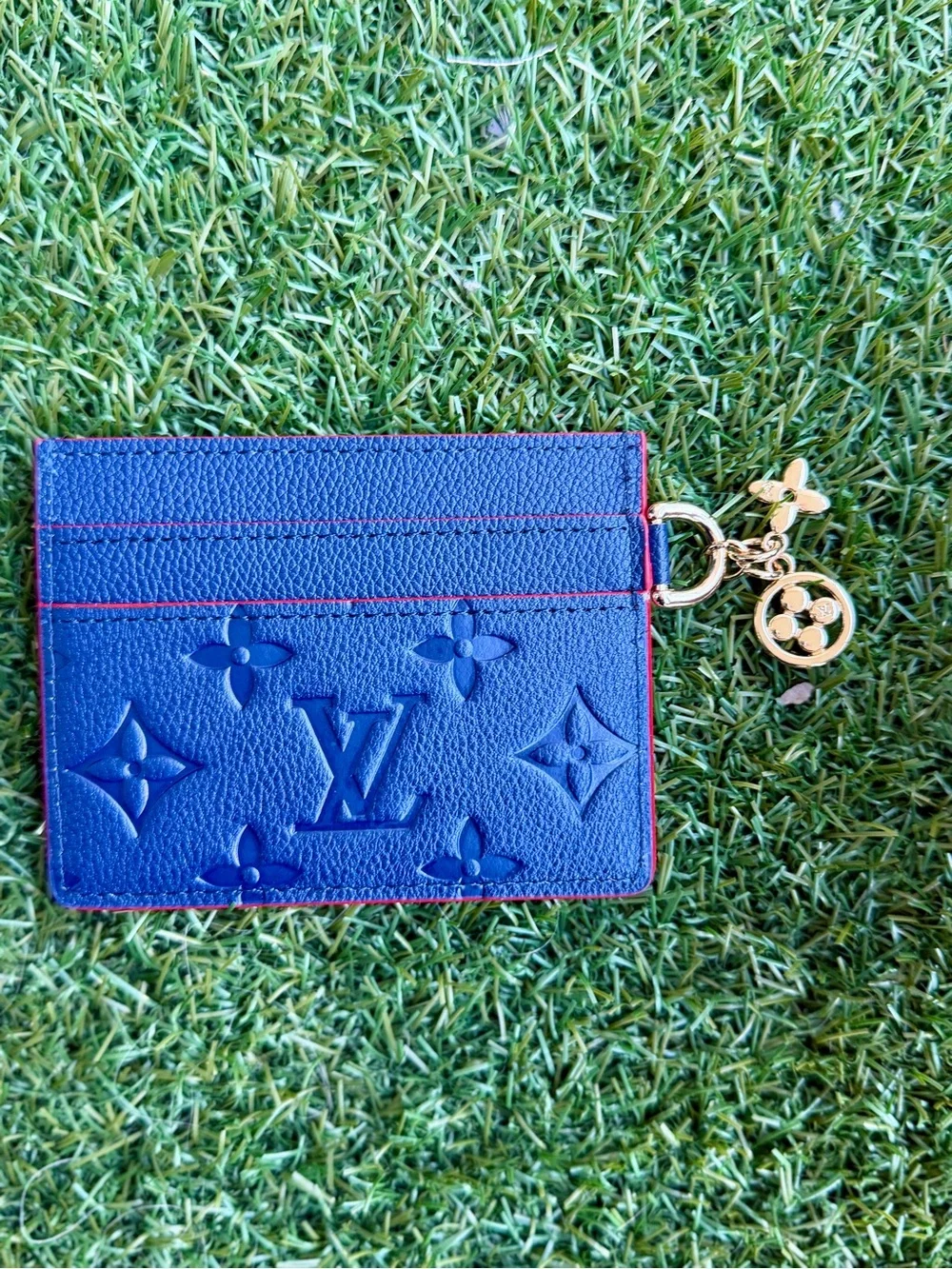 LV charm card holder